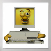 lustiger goofy winde computer poster (Vorne)