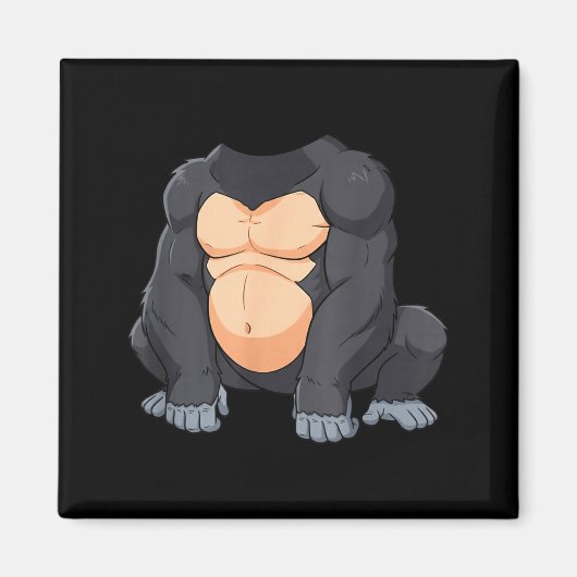 Lustiger Gorilla-Körper-Kostüm Gorillas für Männer Magnet (Vorne)