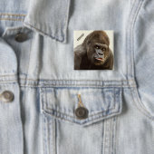 Lustiger Gorilla-Nameknopf Button (Beispiel)