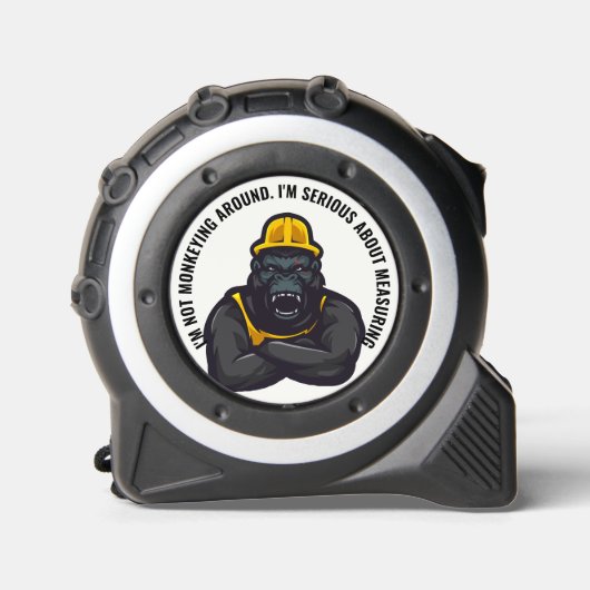 Lustiger Gorilla-Text Maßband (Vorderseite)