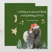 Lustiger Gorilla Weihnachtsmann Frohe Weihnachten (Vorne/Hinten)