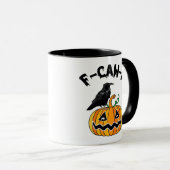 Lustiger gothischer Krähen-Humor F-Caw-F Essential Tasse (VorderseiteRechts)