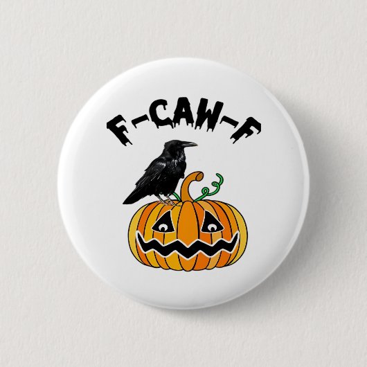 Lustiger gotischer Krähenhumor F-Caw-F Essential Button (Vorderseite)