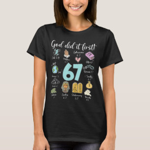 Lustiger Gott hat es zuerst gemacht 67 Meme Jesus T-Shirt