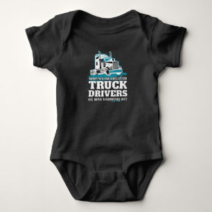 Lustiger Gott stellte die LKW-Fahrer her, die Baby Strampler