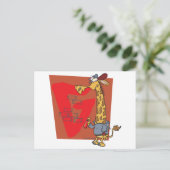 lustiger Graffiti-Giraffe-Cartoon Postkarte (Stehend Vorderseite)