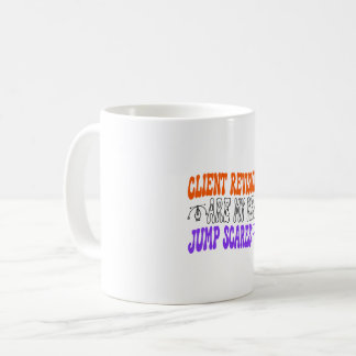 Lustiger Grafikdesigner Halloween Client Revisions Kaffeetasse
