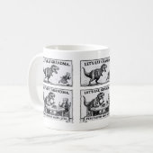 ☕ Lustiger Grammatik-Becher – „Lasst uns essen, Om Kaffeetasse (Vorderseite Links)