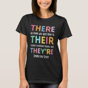 Lustiger Grammatiklehrer Da, Ihr, Sie sind En T-Shirt