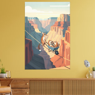 Lustiger Grand Canyon Leinwanddruck
