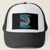 lustiger grauenhafter Angler Truckerkappe (Vorderseite)