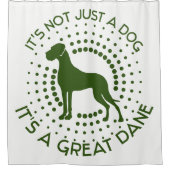Lustiger Great Dane Duschvorhang (Vorderseite)