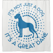 Lustiger Great Dane Duschvorhang (Vorderseite)