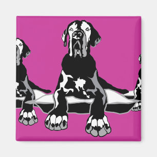 Lustiger Great Dane Ilios Magnet