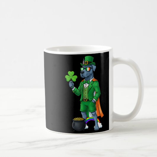 Lustiger Great Dane Leprechaun St Patricks Day Dam Kaffeetasse (Rechts)