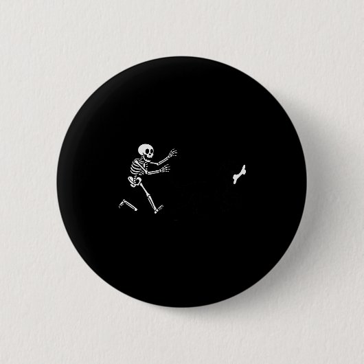 Lustiger Great Dane Running Skeleton Halloween Button (Vorderseite)