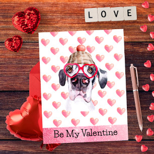 Lustiger Great Dane sei mein Valentinstag Hund Val Feiertagspostkarte