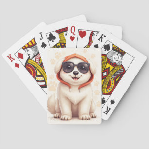 Lustiger Great Pyrenees Kawaii Hund Spielkarten