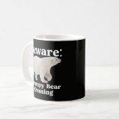 Lustiger Griesgrämiger-Bär-Kreuzung-Warnbecher Kaffeetasse (Vorderseite Links)