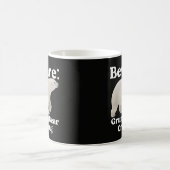 Lustiger Griesgrämiger-Bär-Kreuzung-Warnbecher Kaffeetasse (Mittel)
