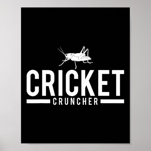 Lustiger Grille Zerquetscher Insektengrafik Poster (Vorne)