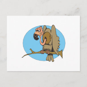 lustiger grimmiger Geier Postkarte
