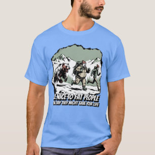 Lustiger Grizzlybär beim Wandern T-Shirt