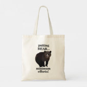 Lustiger Grizzlybär mit minimalem Einsatz Tragetasche (Rückseite)