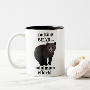 Lustiger Grizzlybär mit minimalem Einsatz Zweifarbige Tasse