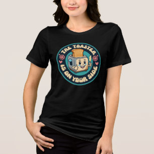 Lustiger groovy 60er Hippie-Toaster Daumen hoch Tri-Blend Shirt