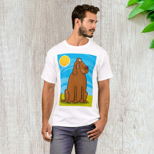Lustiger großer brauner Hund sitzt in der Sonne T-Shirt