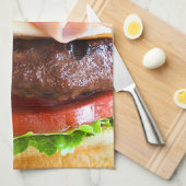 Lustiger großer Burger Handtuch (Viertel Falte)