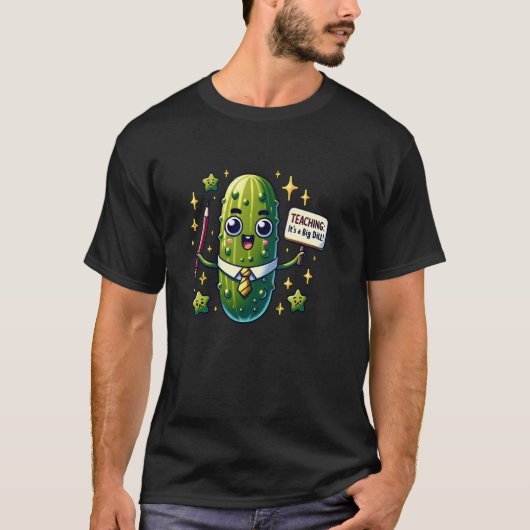 Lustiger großer Dillgurken-Lehrer T-Shirt (Vorderseite)