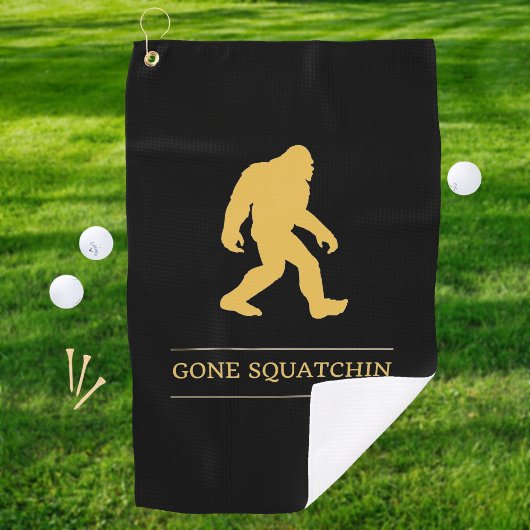 Lustiger großer Fuß gegangenes Squatchin Sasquatch Golfhandtuch