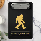 Lustiger großer Fuß gegangenes Squatchin Sasquatch Mini Klemmbrett