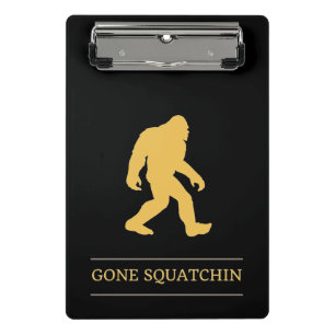 Lustiger großer Fuß gegangenes Squatchin Sasquatch Mini Klemmbrett