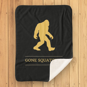 Lustiger großer Fuß gegangenes Squatchin Sasquatch Sherpadecke