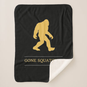 Lustiger großer Fuß gegangenes Squatchin Sasquatch Sherpadecke
