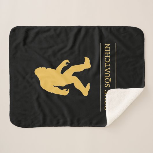 Lustiger großer Fuß gegangenes Squatchin Sasquatch Sherpadecke (Vorderseite (Horizontal))