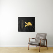 Lustiger großer Fuß gegangenes Squatchin Sasquatch Wandteppich (Beispiel (Horizontal))