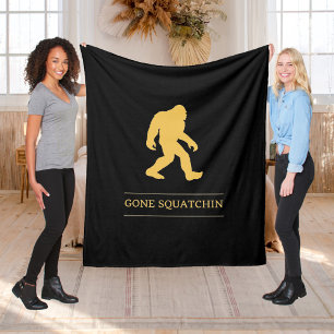 Lustiger Großer Fuß Verschwundenes Sasquatch Fleecedecke