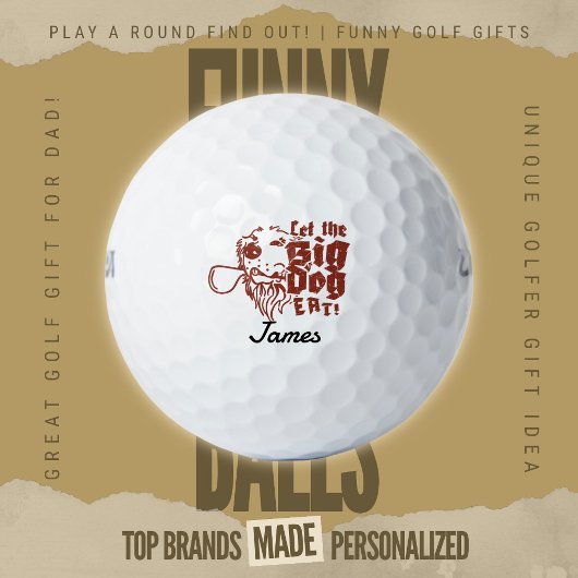 Lustiger Großer Schlagmann Golf Vater Name Lass de Golfball