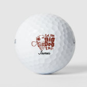 Lustiger Großer Schlagmann Golf Vater Name Lass de Golfball (Vorderseite)