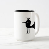 Lustiger großer schwarzer zweifarbige tasse (VorderseiteRechts)