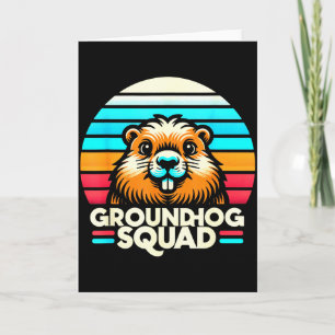 Lustiger Groundhog Day 2025 Vintage Retro Ground H Karte