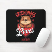Lustiger Groundhog Day Martini-Design Groundhogs l Mousepad (Mit Mouse)