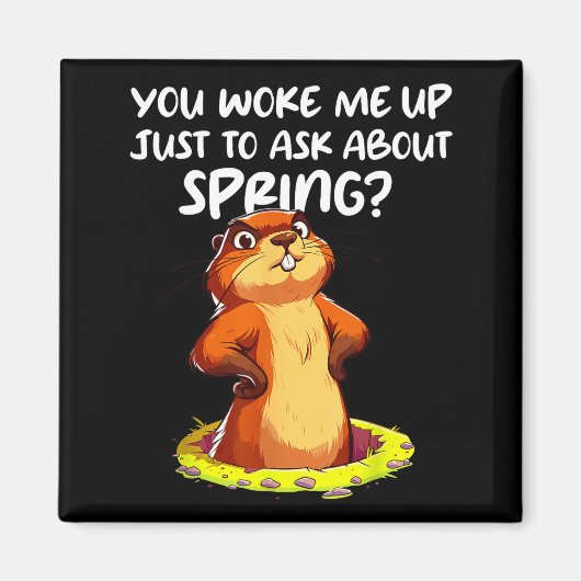 Lustiger Groundhog Day Schatten Frühling Magnet (Vorne)