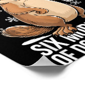 Lustiger Groundhog Day Sechs weitere Wochen ohne e Poster (Ecke)