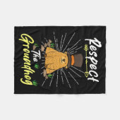 Lustiger Groundhog Day Zitat Respektiere den Groun Fleecedecke (Vorderseite (Horizontal))