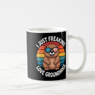 Lustiger Groundhog-Liebhaber-Spruch Ich liebe Grou Kaffeetasse